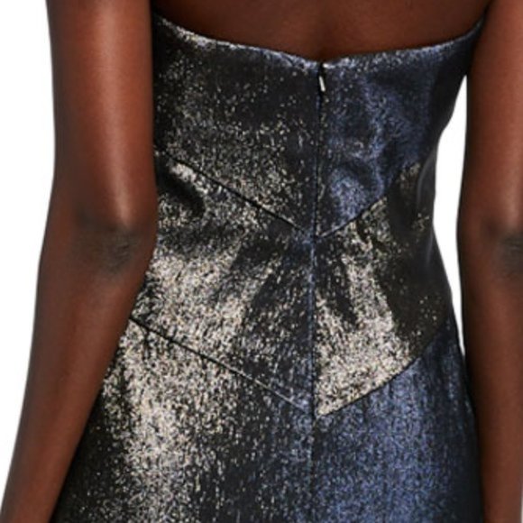 Rene Ruiz Strapless Bustier Side-Draped Gown - Picture 4 of 11